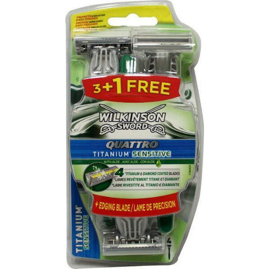 Wilkinson Quattro titanium sensitive wegwerp 3+1st