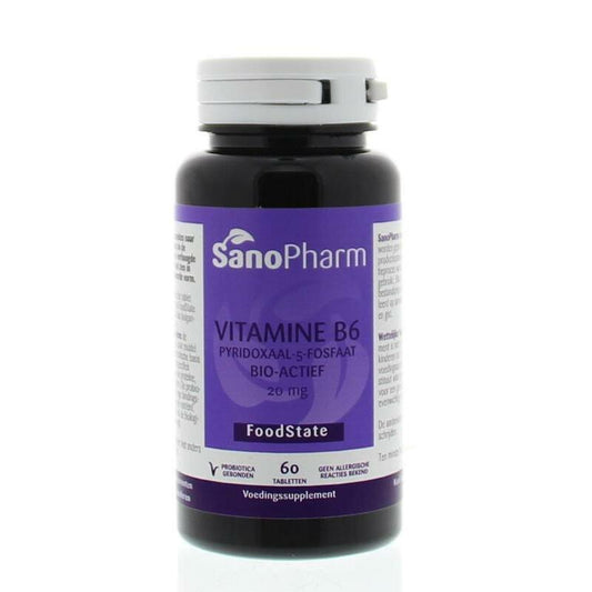 Sanopharm Vitamine B6 pyridoxaal-5-fosfaat 30 mg 60tb