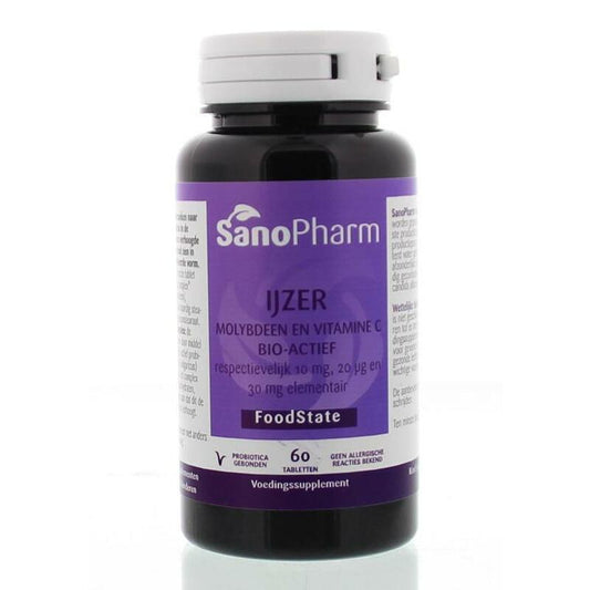 Sanopharm IJzer 10 mg & moly 20 mcg & C 30 mg 60tb
