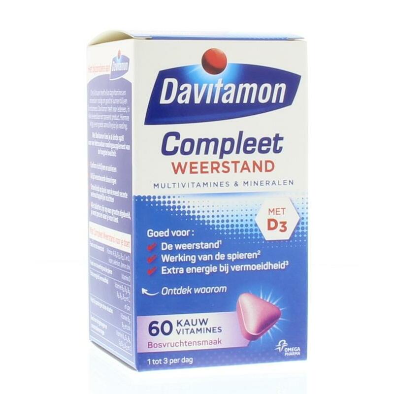 Davitamon Compleet weerstand kauwvitamines bosvruchten 60tb