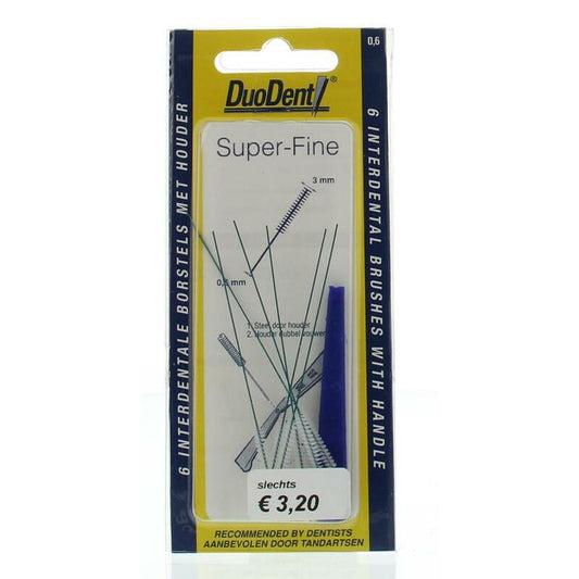 Duodent Interdentaal borstel super fine 0.6 6st