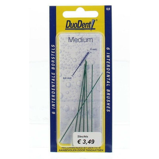 Duodent Interdentaal borstel medium 0.9 6st