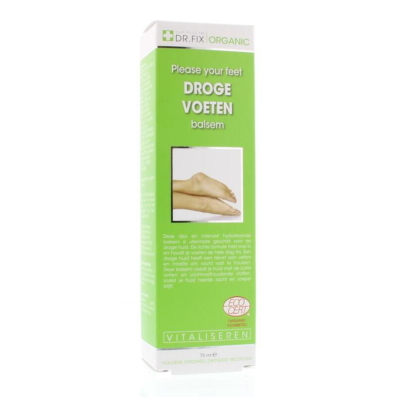 Dr Fix Organic droge voetbalsem/baume pour pieds secs 75ml