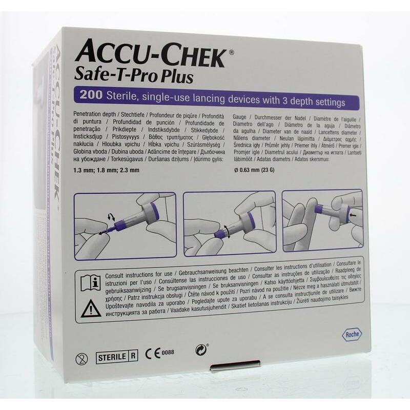 Accu Chek Safe T-pro plus lancetten 200st
