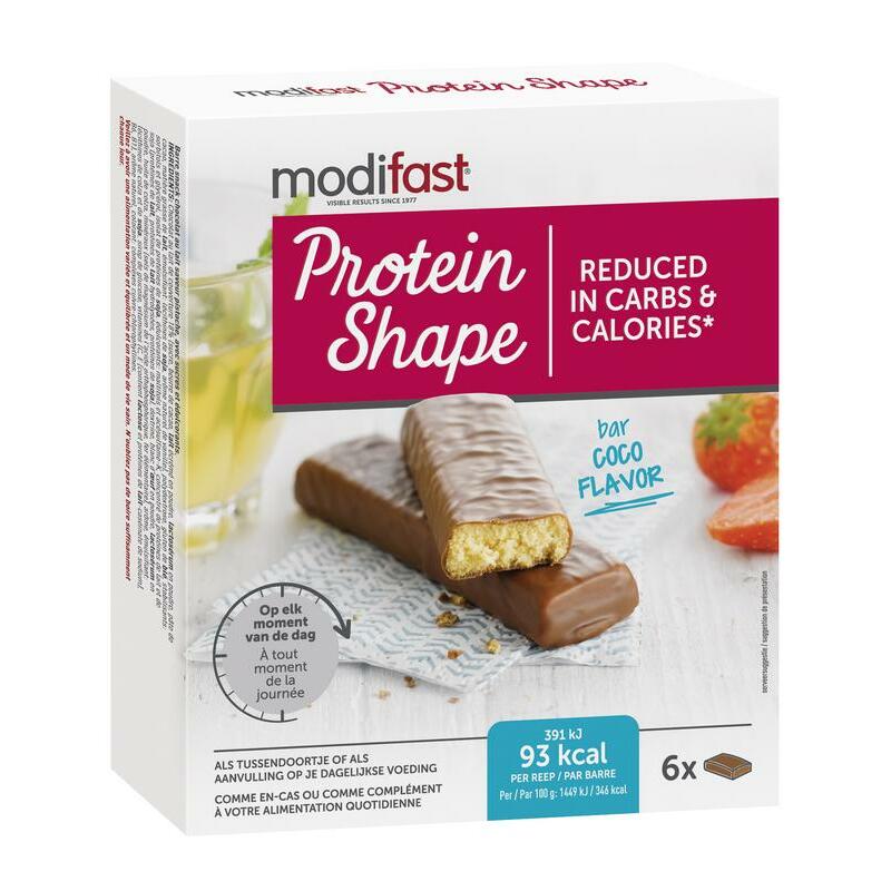 Modifast Protein shape reep chocolade kokos 162g