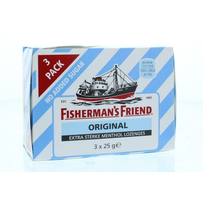 Fishermansfriend Original extra sterk suikervrij 3x25g
