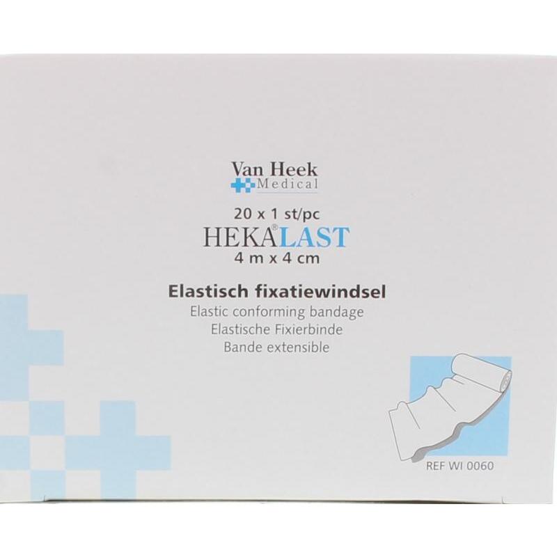 Hekalast Elastisch windsel 4 m x 4 cm 20st
