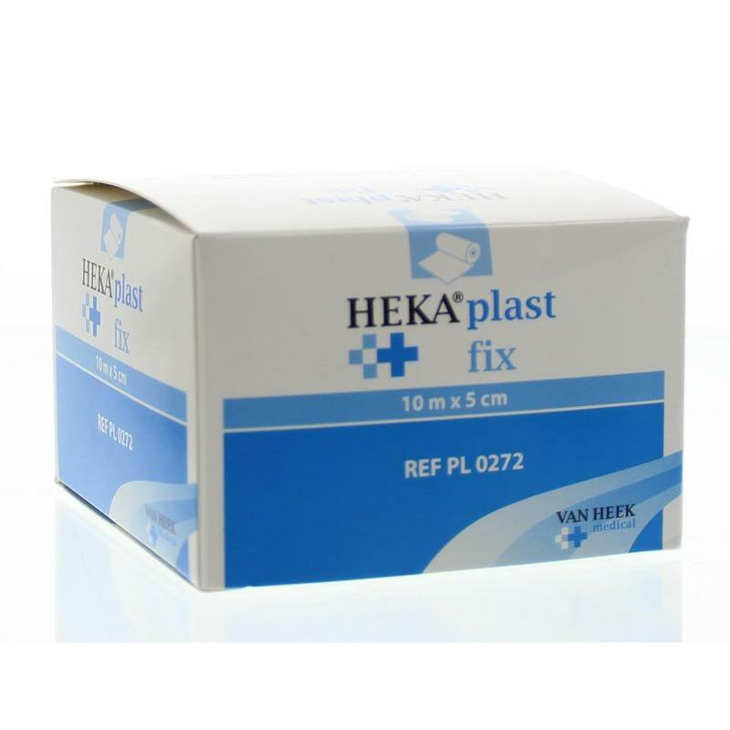 Hekaplast Fix pleister 10m x 5cm met schutvel 1rol