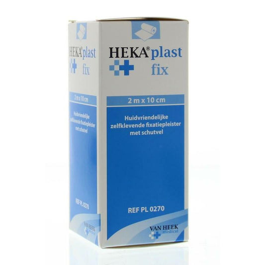 Hekaplast Fix pleister 2 m x 10 cm met schutvel 1rol