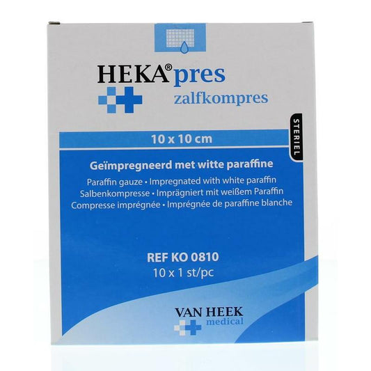 Hekapres Zalfkompres 10 x 10 10st