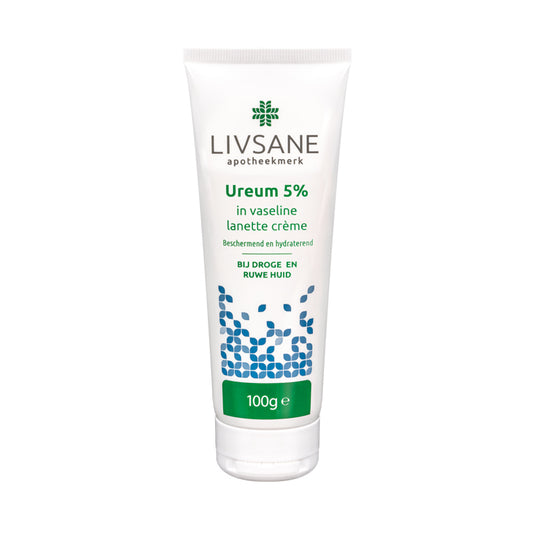 Livsane Ureum 5% in vaselinelanettecreme in tube 100g