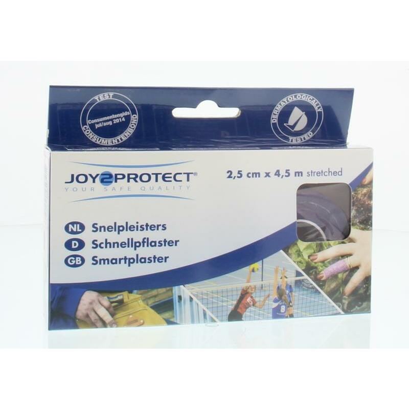 Joy2Protect Snelpleisters lila 2.5cm x 4.5m 2rol