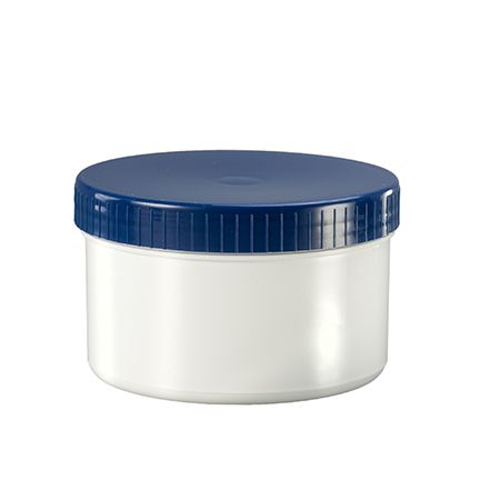 Spruyt Hillen Zalfflacon 500ml wit/blauw met dop 48st
