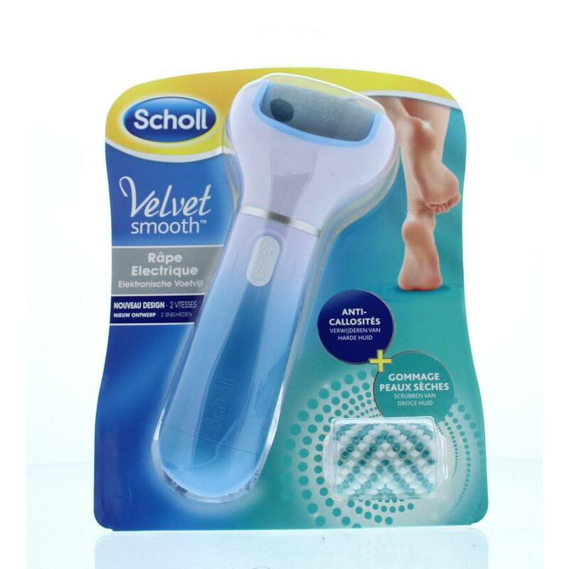 Scholl Velvet smooth start electronische voetvijl blauw 1st