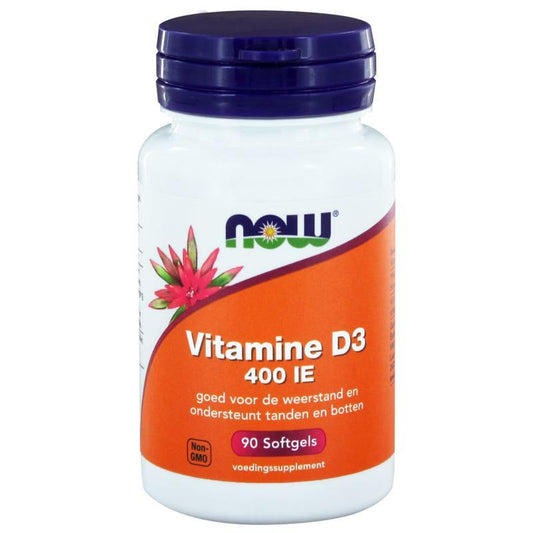 NOW Vitamine D3 400IE 90sft