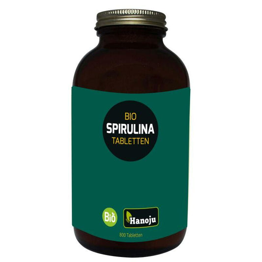Hanoju Spirulina 400 mg glas flacon bio 800tb