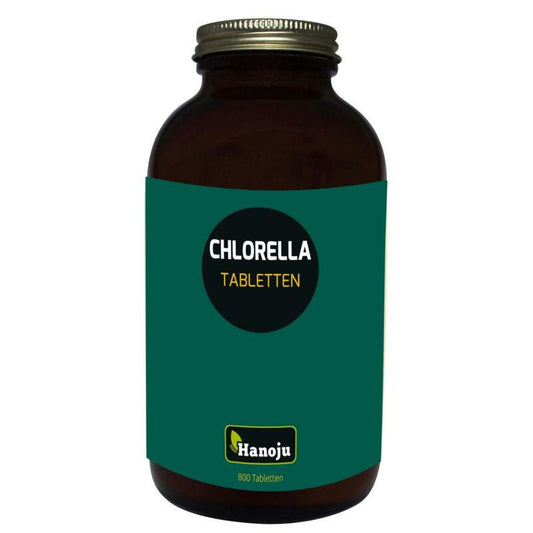 Hanoju Chlorella 400 mg glas flacon bio 800tb