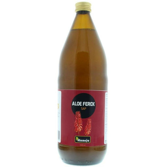 Hanoju Aloe ferox heel blad sap glas fles 1000ml