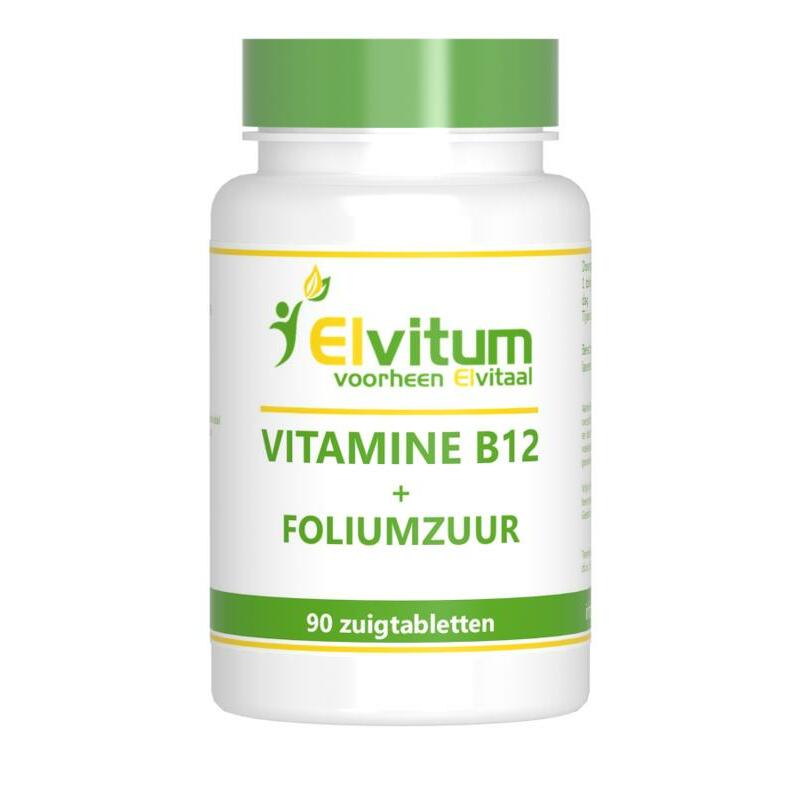 Elvitaal/elvitum Vitamine B12 1000mcg + foliumzuur 90zt
