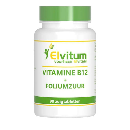 Elvitaal/elvitum Vitamine B12 1000mcg + foliumzuur 90zt