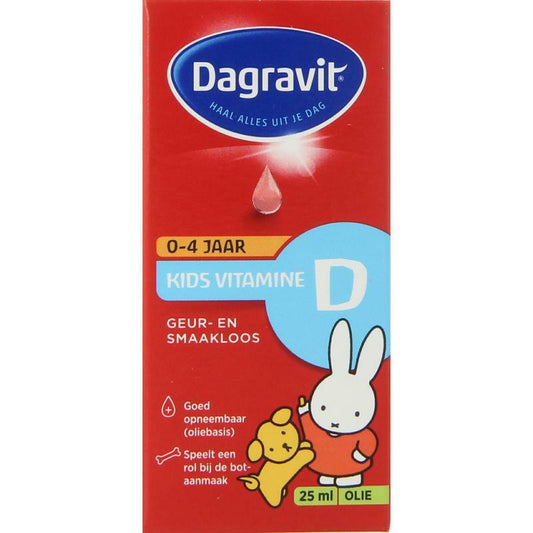 Dagravit Kids vitamine D druppels oliebasis 25ml