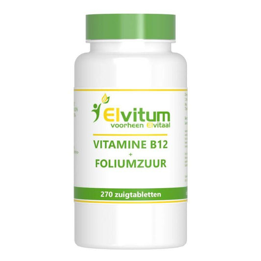 Elvitaal/elvitum Vitamine B12 1000mcg + foliumzuur 270zt