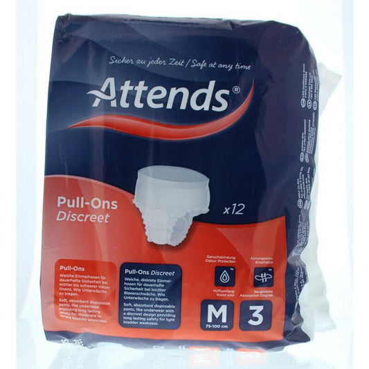 Attends Pull-ons discreet 3 medium 12st