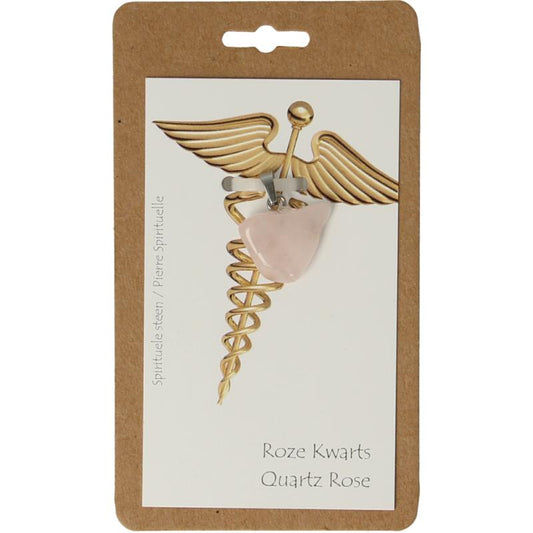 Steengoed Hanger gezondheidssteen roze kwarts 1st