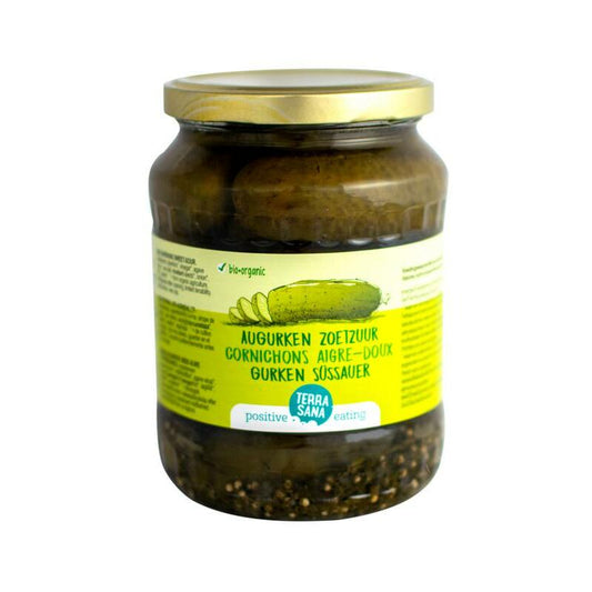 Terrasana Augurken fris zoet/zuur bio 670g