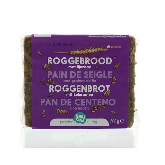 Terrasana Roggebrood lijnzaad bio 500g