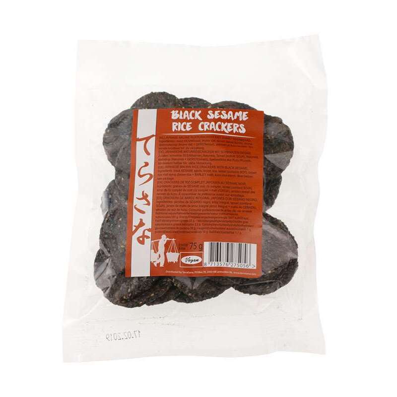 Terrasana Zwarte sesam bruine rijstcrackers 75g