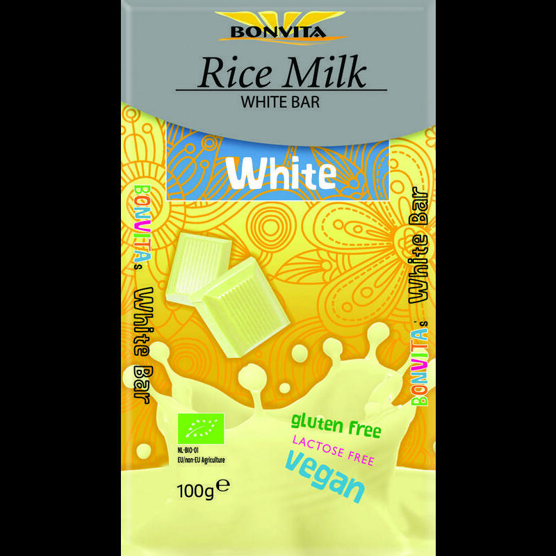 Bonvita Rijstmelk chocolade wit bio 100g