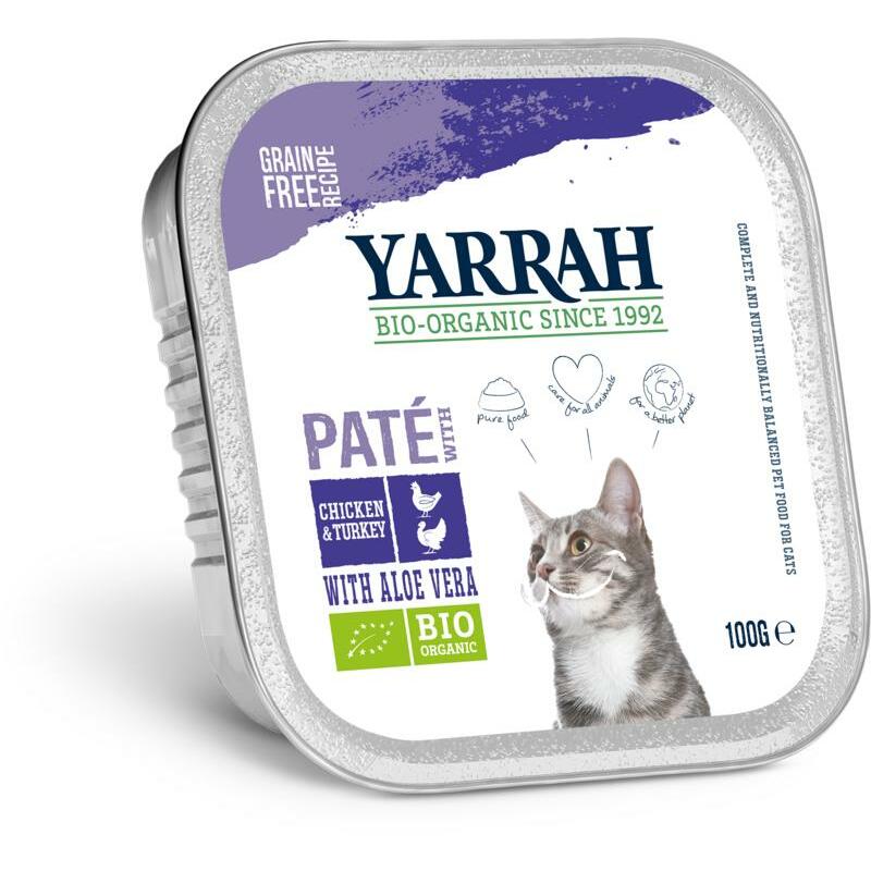 Yarrah Kattenvoer pate met kip en kalkoen bio 100g