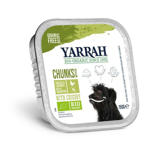 Yarrah Hond alucup chunks kip en groente bio 150g
