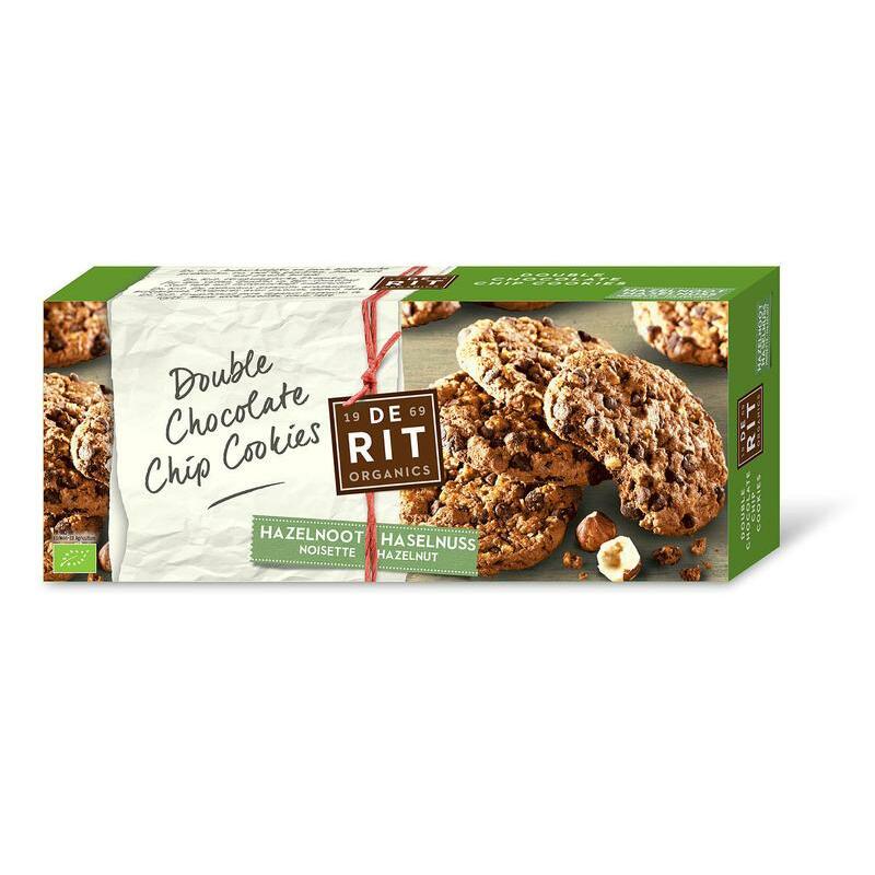 De Rit Double chococookies hazelnoot bio 175g