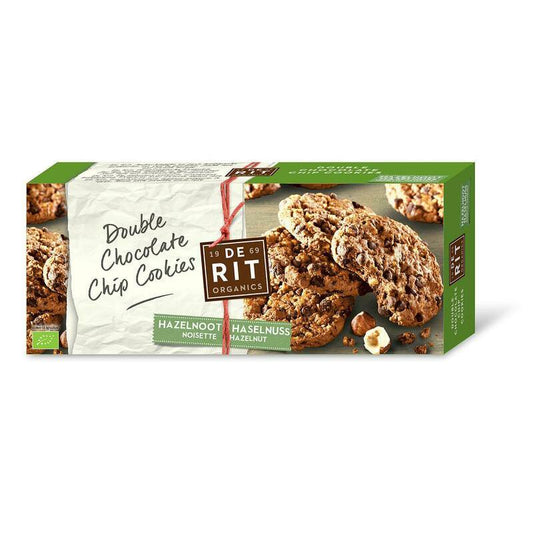 De Rit Double chococookies hazelnoot bio 175g