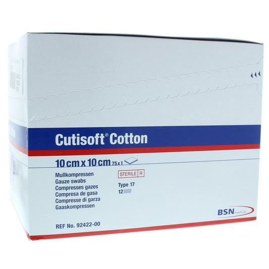 Cutisoft Cotton steriel 10 x 10cm 75st