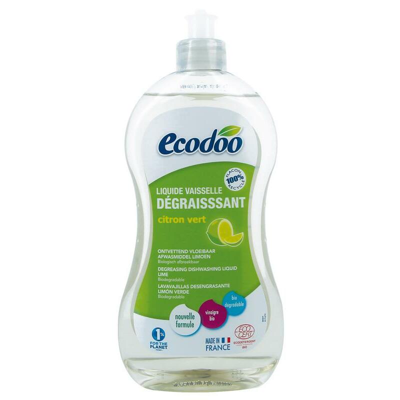 Ecodoo Afwasmiddel vloeibaar ontvettend limoen bio 500ml
