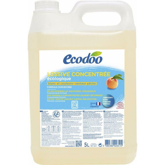 Ecodoo Wasmiddel geconcentreerd perzik bio 5000ml