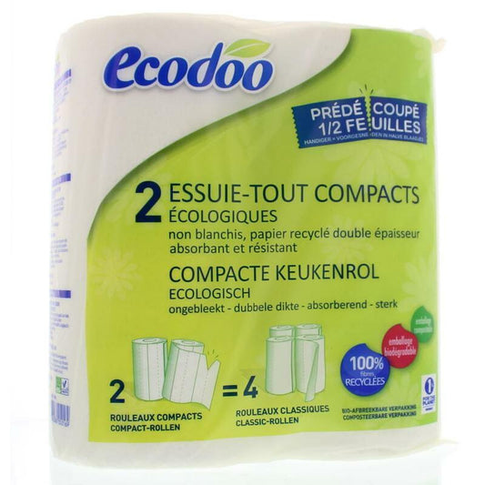 Ecodoo Keukenrol compact ecologisch bio 2st
