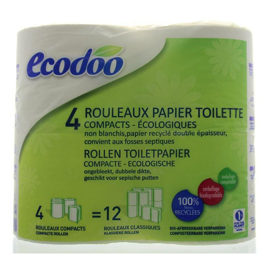 Ecodoo Toiletpapier compact ecologisch bio 4st