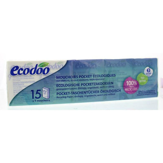 Ecodoo Tissues / zakdoekjes bio 15x9st