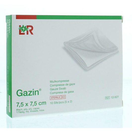 Gazin Gaaskompres 7.5 x 7.5 steriel 5 x 2 5x2st