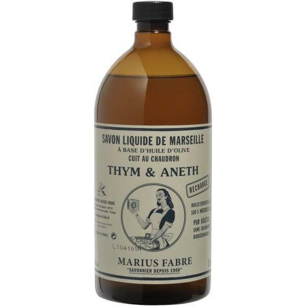 Marius Fabre Nature Marseille zeep tijm dille navul 1000ml