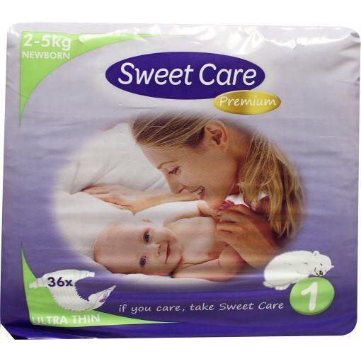 Sweetcare Premium newborn maat 1 2-5kg 36st