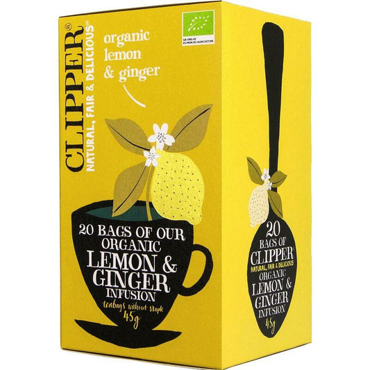 Clipper Lemon & ginger tea bio 20st