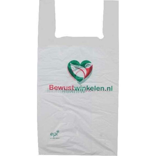 Bewustwinkelen Biodraagtassen 300 x 600 x 100 mm 1000st