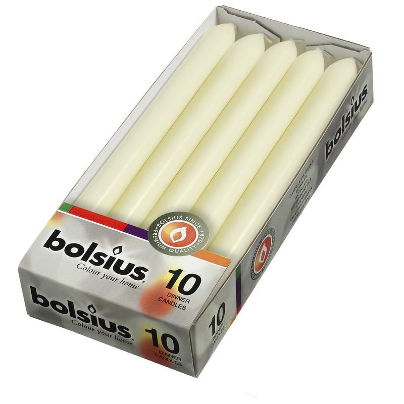 Bolsius Dinerkaars 230/20 ivoor 10st