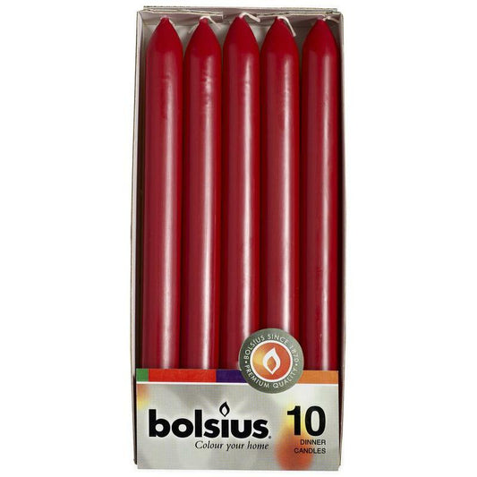 Bolsius Dinerkaars 230/20 bordeaux 10st