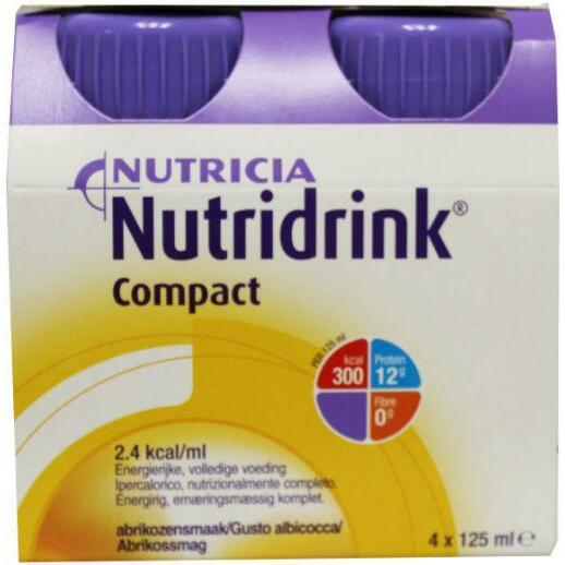 Nutridrink Compact abrikoos 125ml 4st